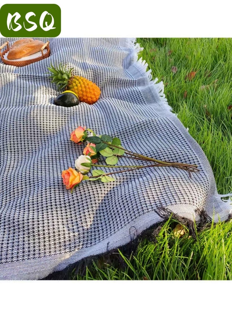 بي إس كيو بطانية نزهة كبيرة جدًا | للاستخدام الخارجي | مناسبة لـ ٣-٥ بالغين | التخييم | الحديقة | الحدائق، إلخ | هدية لطيفة ومبتكرة للأزواج | هدية لتسجيل الزفاف | مناسبة للتخييم | الحدائق | الشواطئ - Image 2